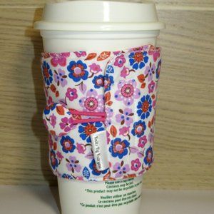 Springtime Floral Fabric Coffee Cozy